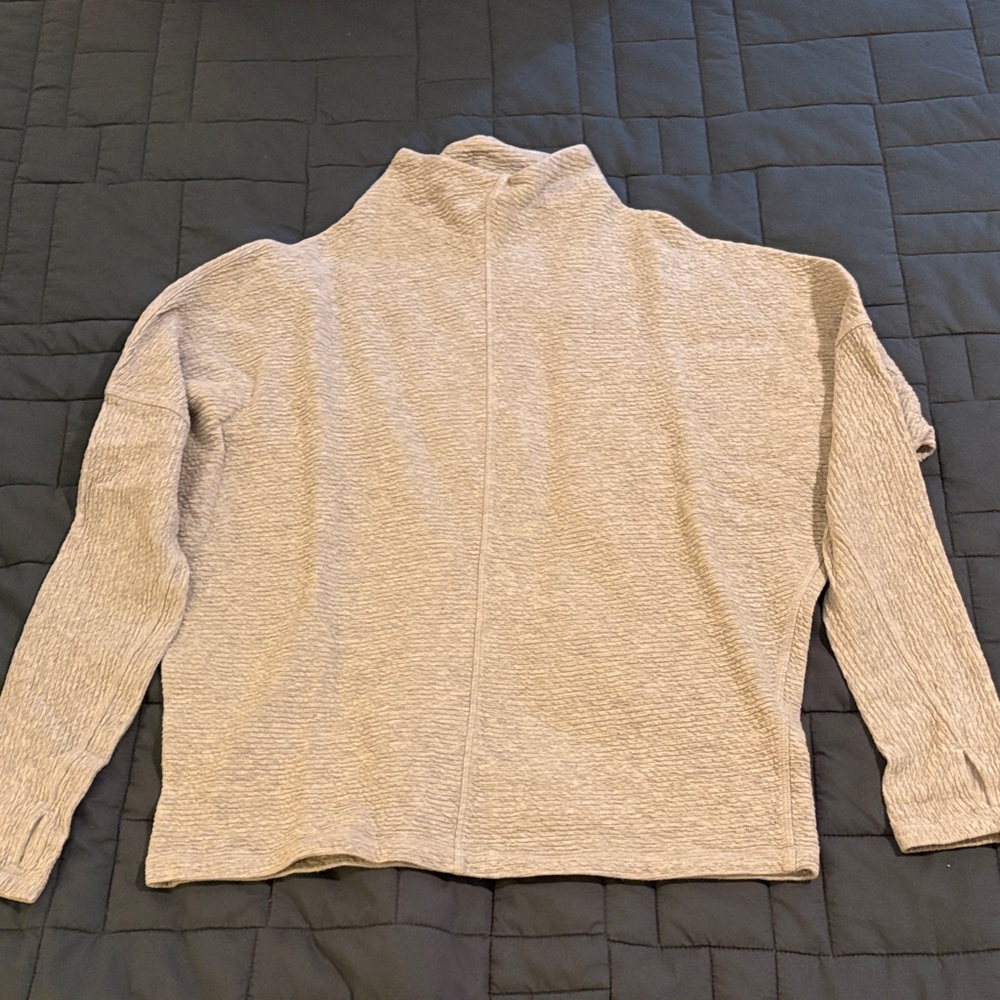 Lululemon Cozy Mock-Neck Sweater in Light Grey